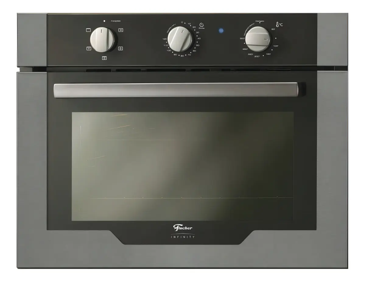 Forno elétrico de embutir Fischer Infinity 50L inox com porta de vidro duplo