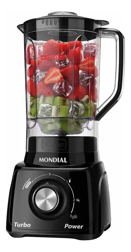 Liquidificador Mondial L-99 Fb Turbo Power preto 2,2 litros 550W