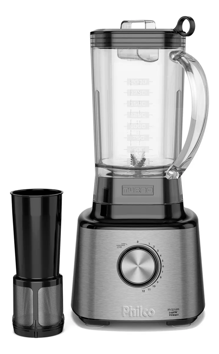 Liquidificador Philco PLQ2100PI prateado 3 litros 12 velocidades