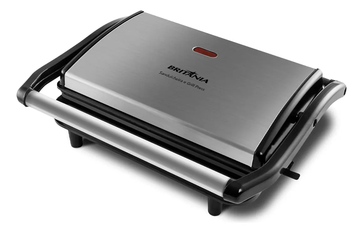 Melhores sanduicheiras grill Britânia BGR27I inox 2 em 1 com trava