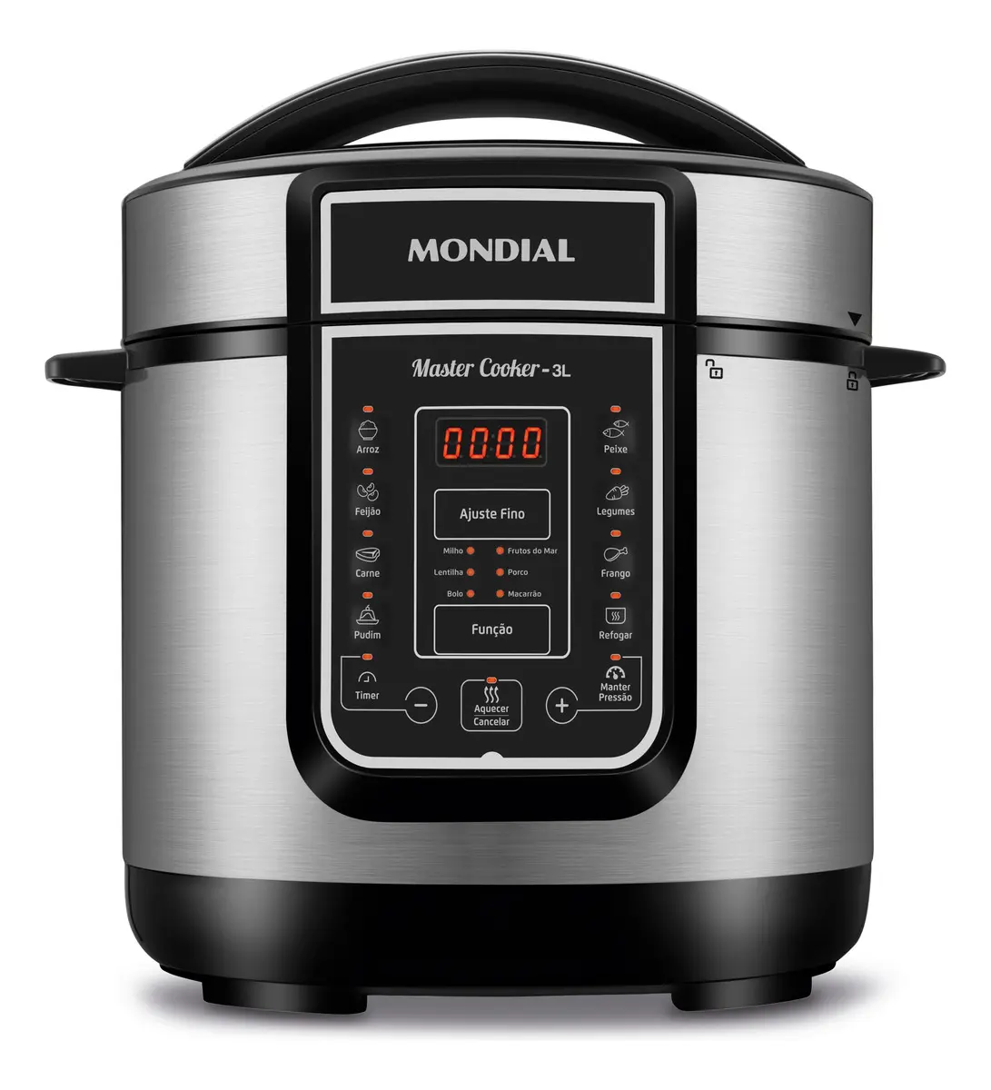 Panela de pressão elétrica Mondial Pratic Cook PE-47 preta 3 litros