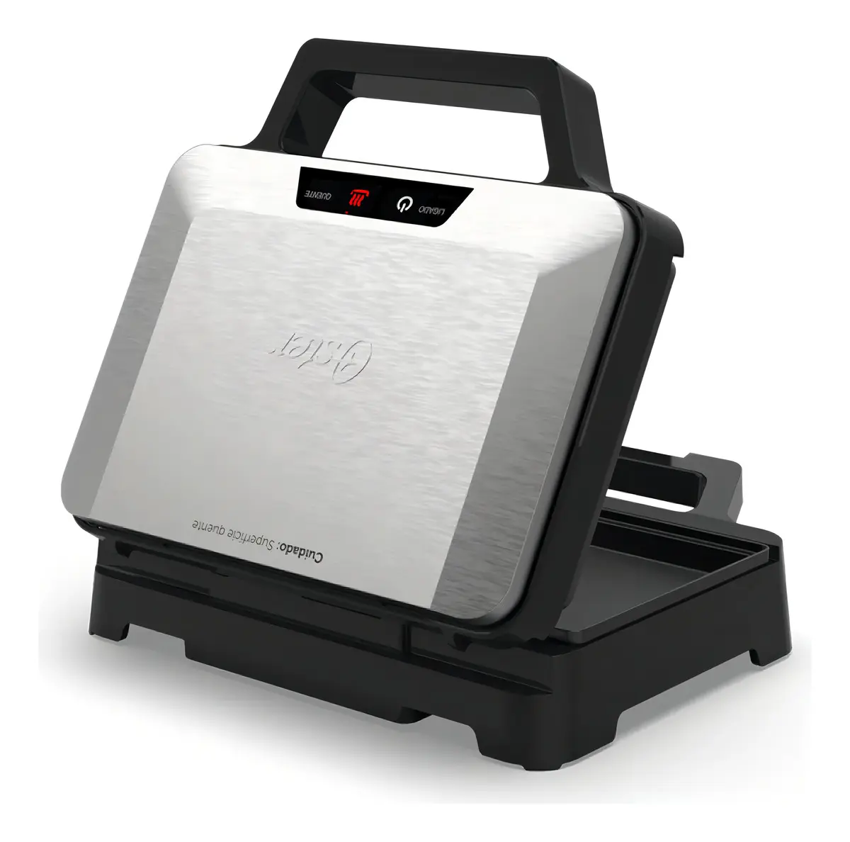 Sanduicheira grill Oster Multiuso Inox preta e inox
